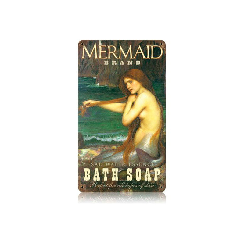 Mermaid Soap Vintage Sign