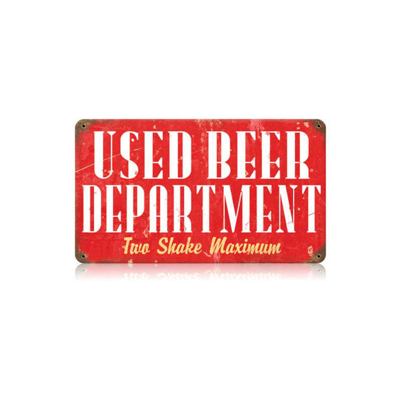 Used Beer Vintage Sign