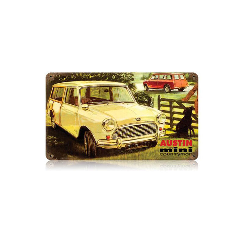 Austin Mini Countryman Vintage Sign