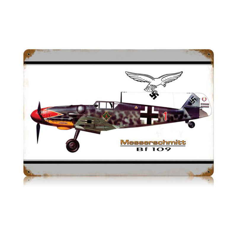 Bf-109 Messerschmitt Vintage Sign