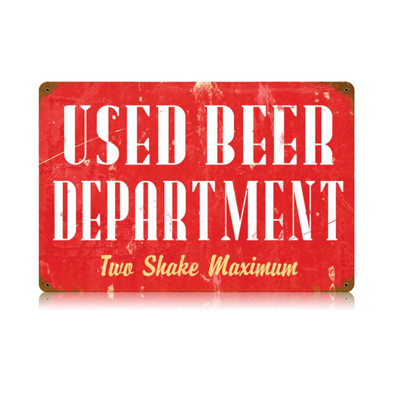 Used Beer Vintage Sign