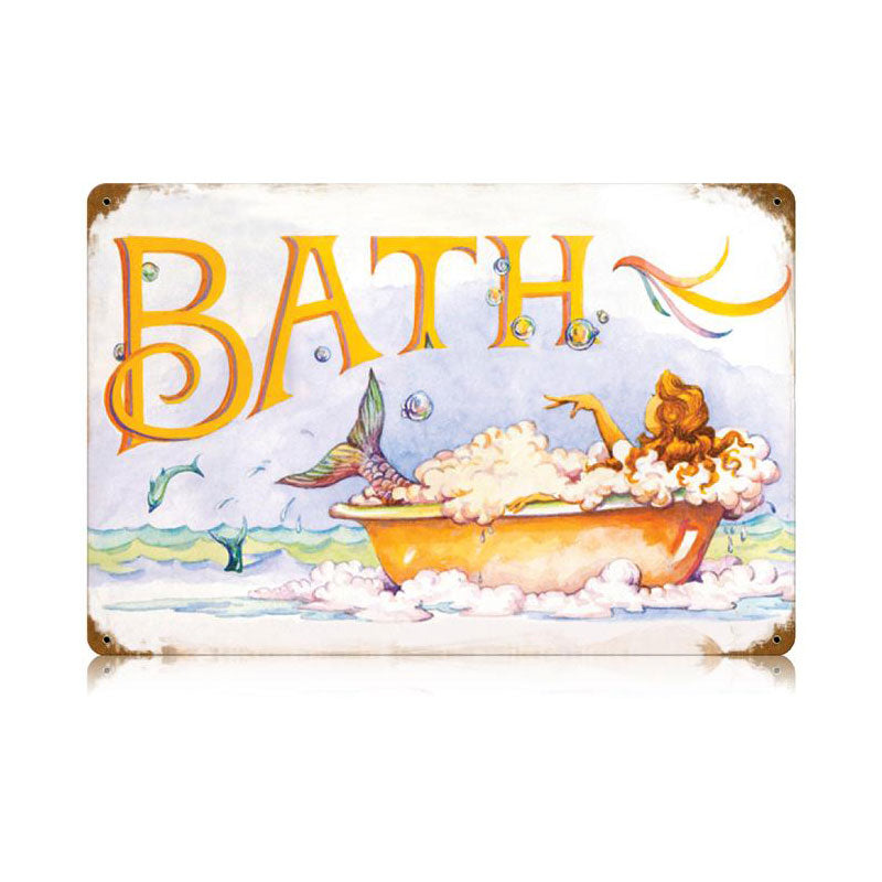 Mermaid Bath Vintage Sign