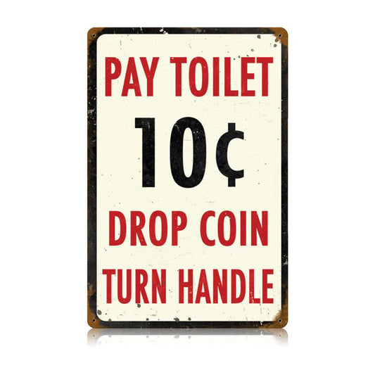 Pay Toilet Vintage Sign