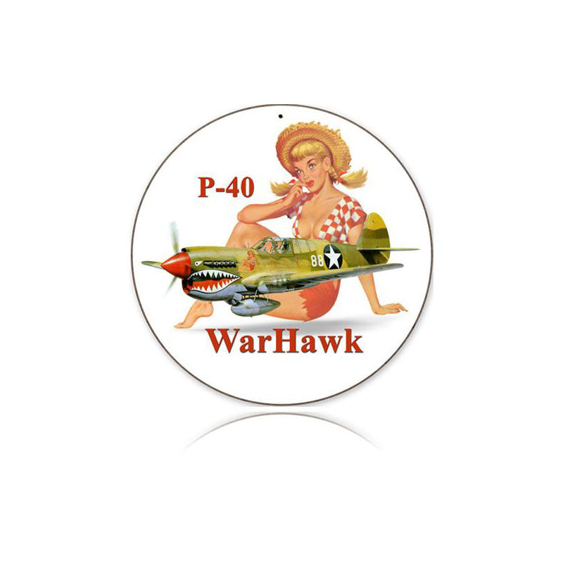 P-40 Warhawk Vintage Sign