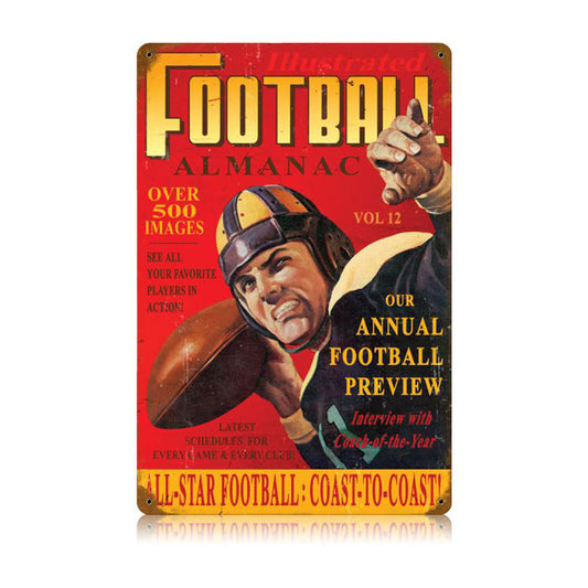 Football Almanac Vintage Sign