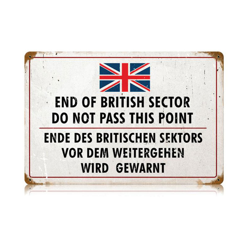 British Sector Vintage Sign