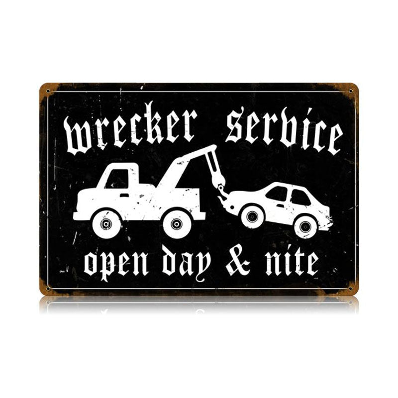 Wrecker Service Vintage Sign