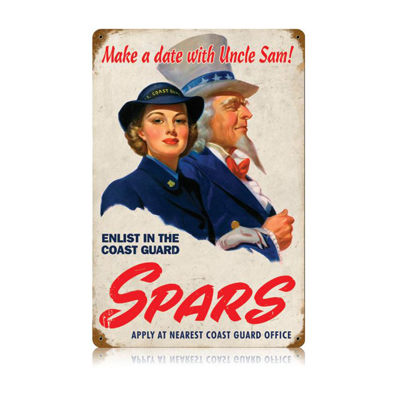 Spars Coast Guard Vintage Sign