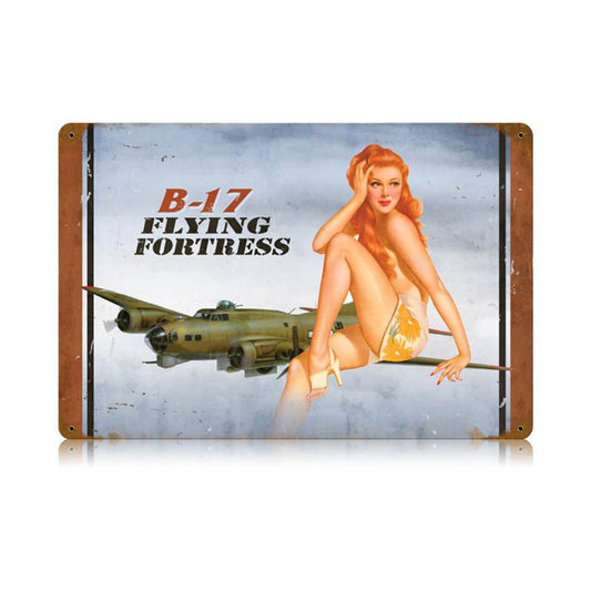 B-17 Redhead Vintage Sign