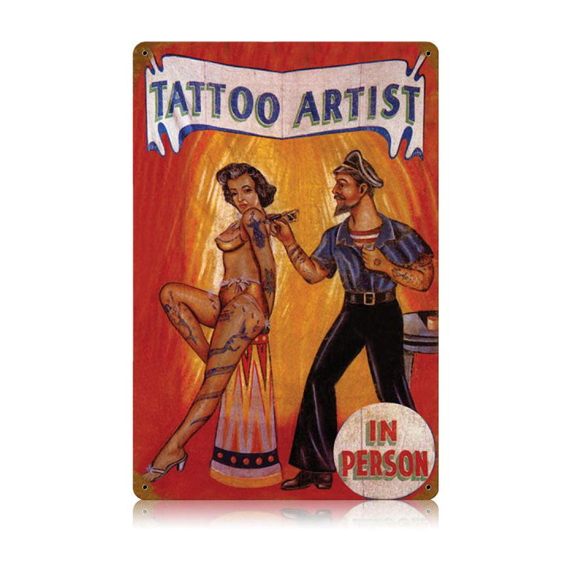Tattoo Artist Vintage Sign