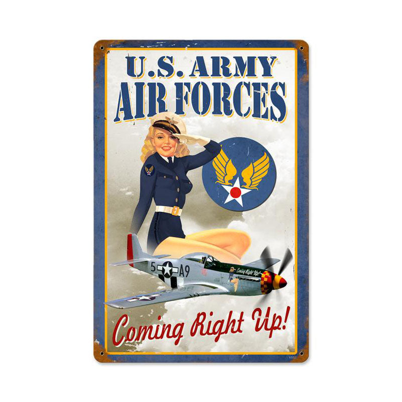 Air Forces Pin Up Vintage Sign