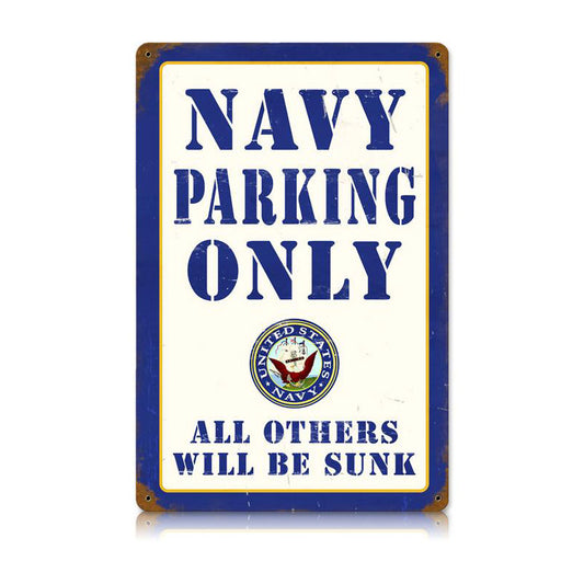 Navy Parking Vintage Sign