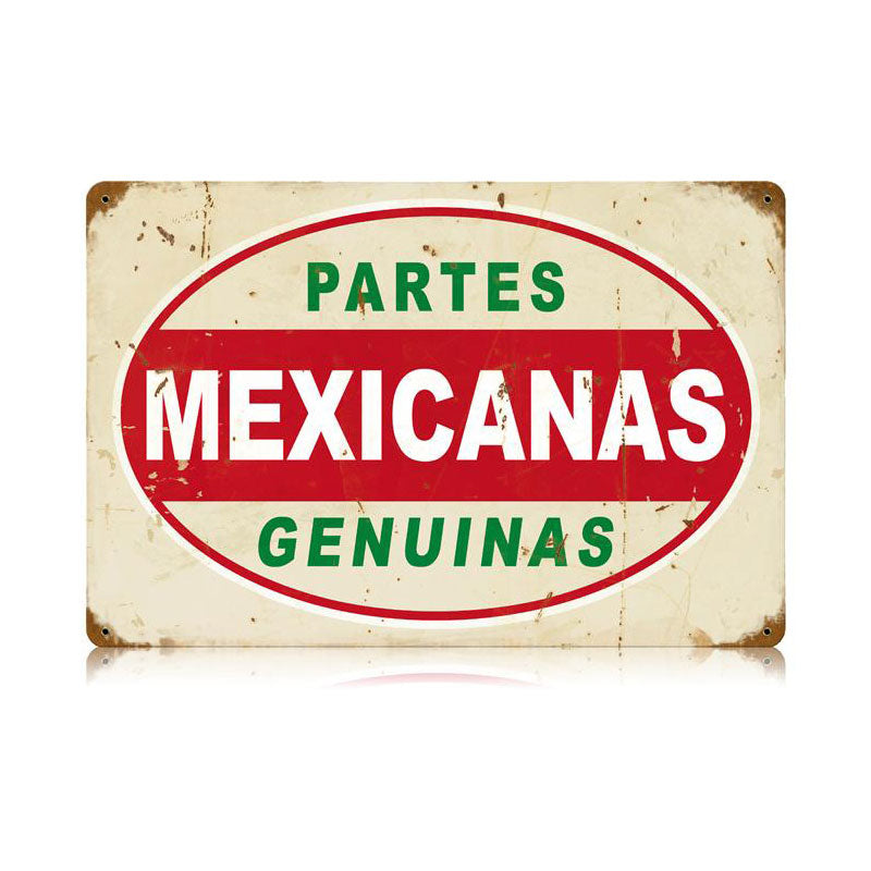 Mexicanas Partes Vintage Sign