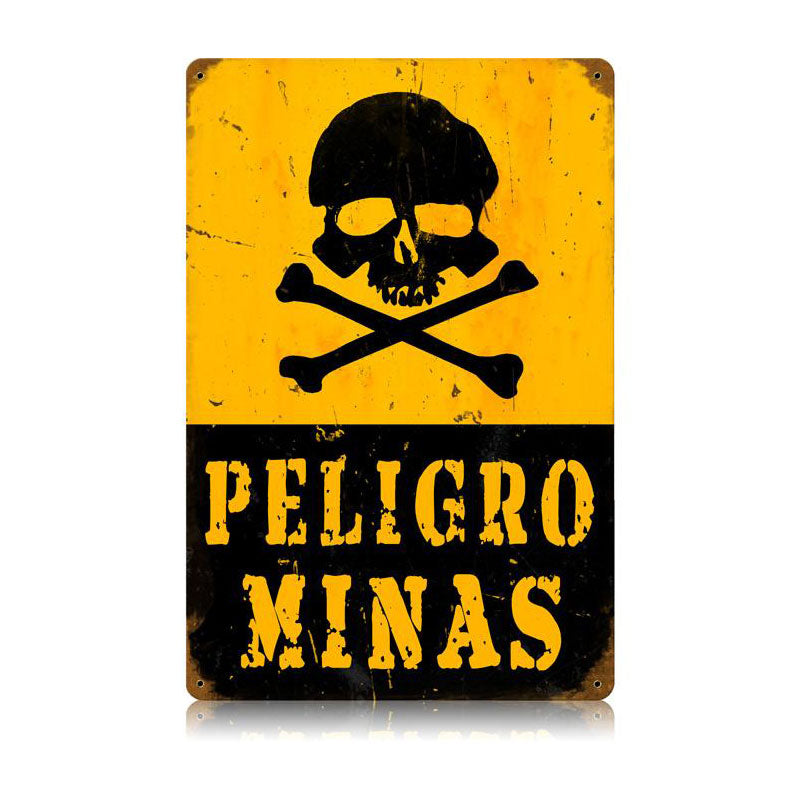 Peligro Minas Vintage Sign