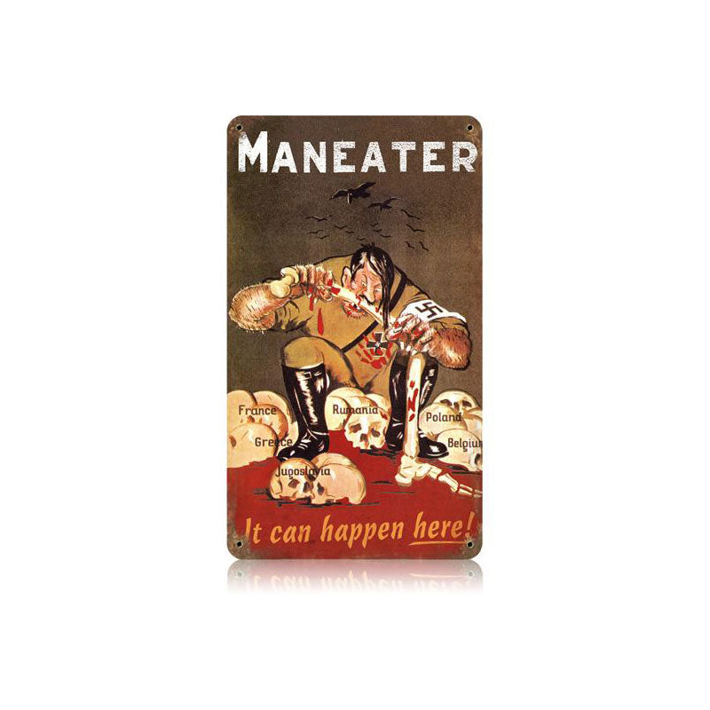 Man Eater Vintage Sign