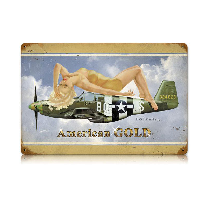 American Gold Vintage Sign