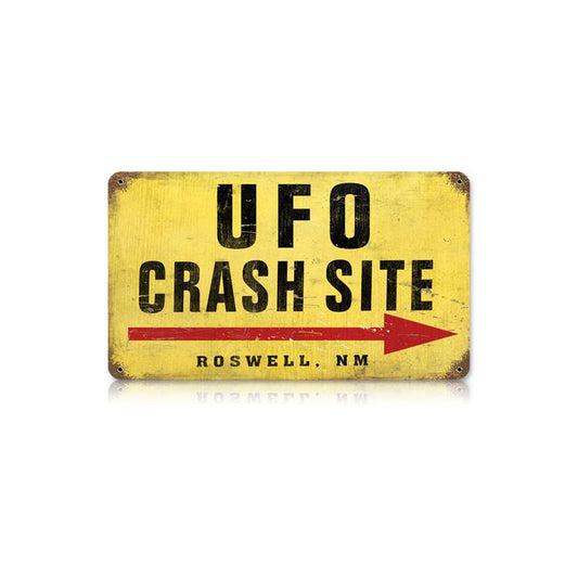 Ufo Crash Site Vintage Sign