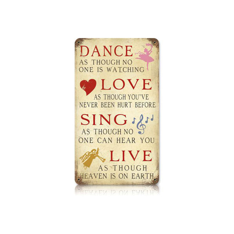 Dance Love Vintage Sign