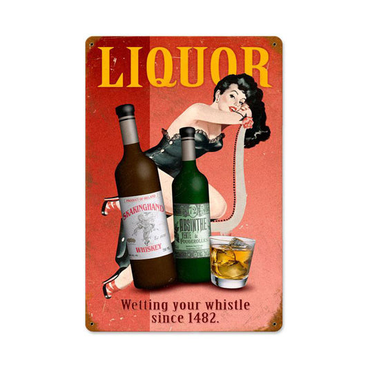 Liquor Pin-Up Vintage Sign