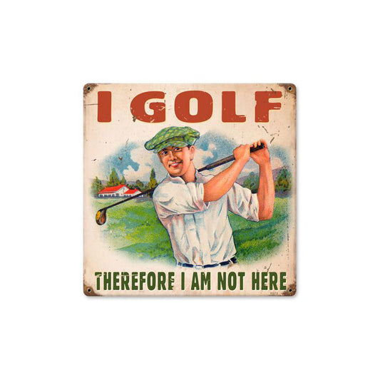 I Golf Vintage Sign