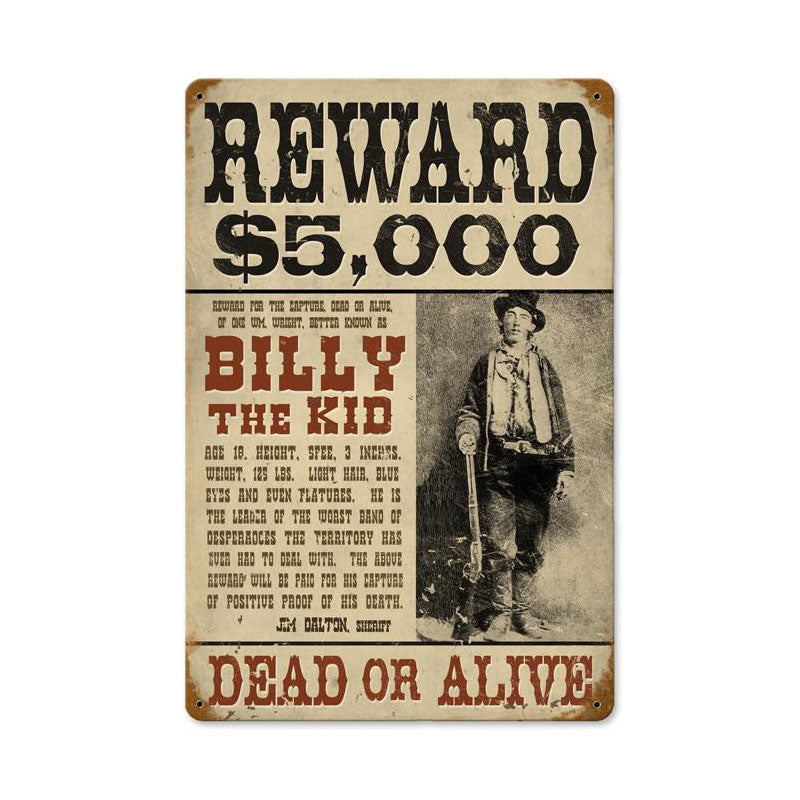 Billy The Kid Vintage Sign