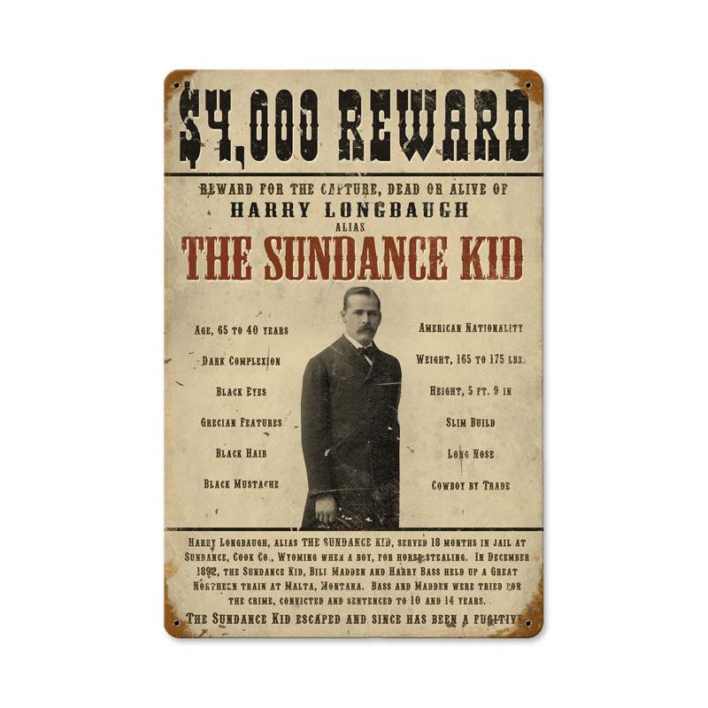 Sundance Kid Vintage Sign