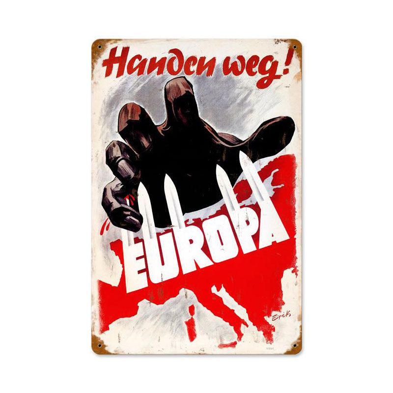 Handen Europa Vintage Sign