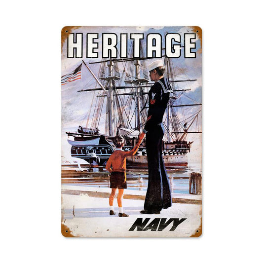 Navy Heritage Vintage Sign