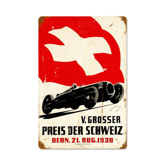 Swiss Race Car Vintage Sign