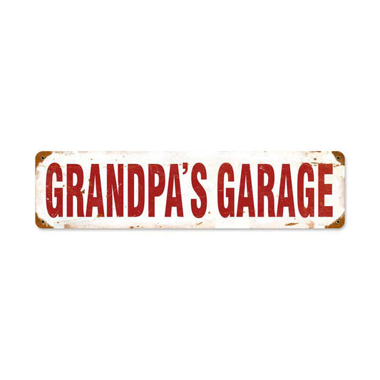 Grandpa'S Garage Vintage Sign