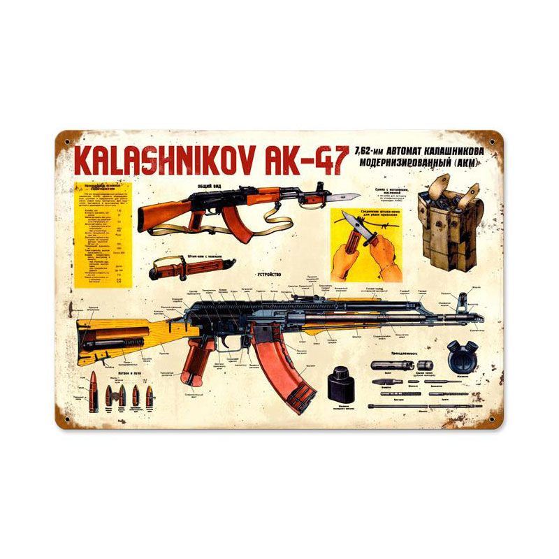 Kalashnikov Ak-47 Vintage Sign