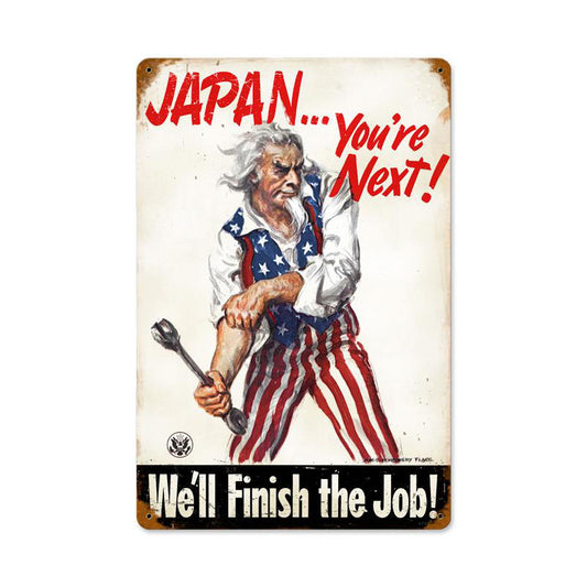 Finish The Job Vintage Sign