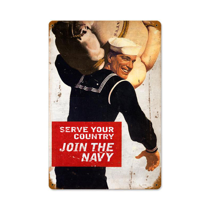 Serve Your Country Vintage Sign