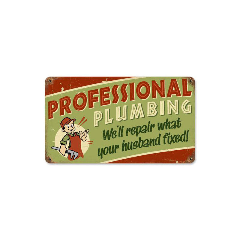 Professional Plumbing Vintage Sign