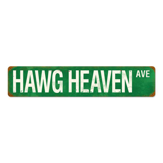 Hawg Heaven Ave Vintage Sign