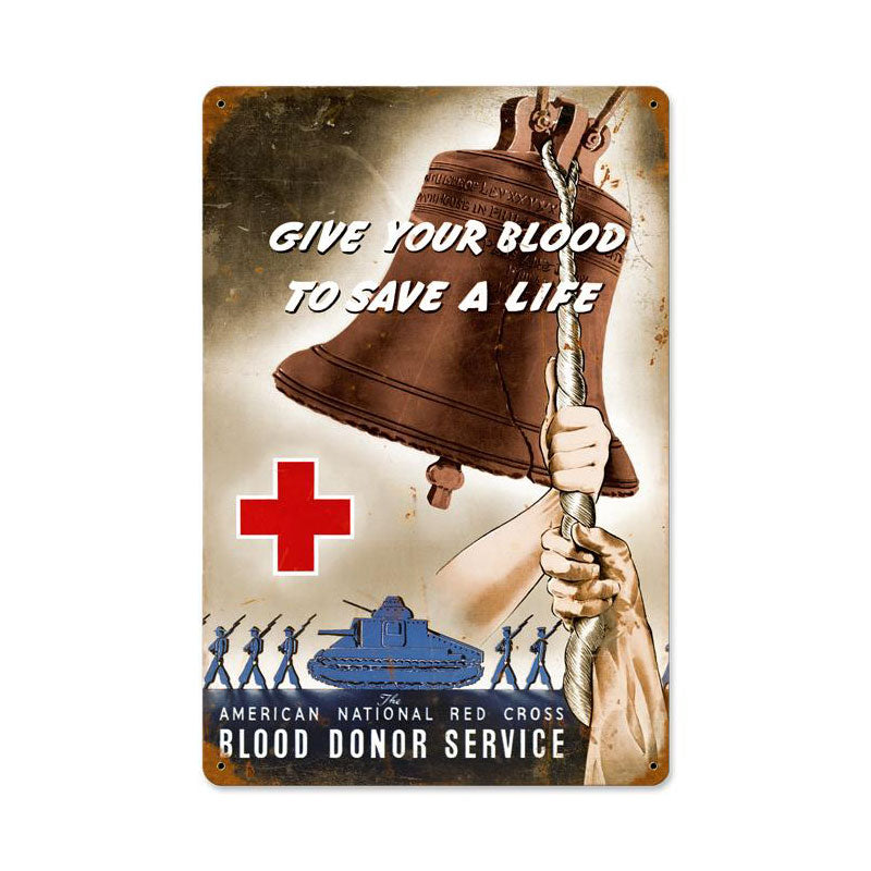 Red Cross Bell Vintage Sign