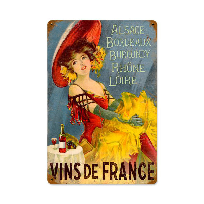 Wines Of France Vintage Sign