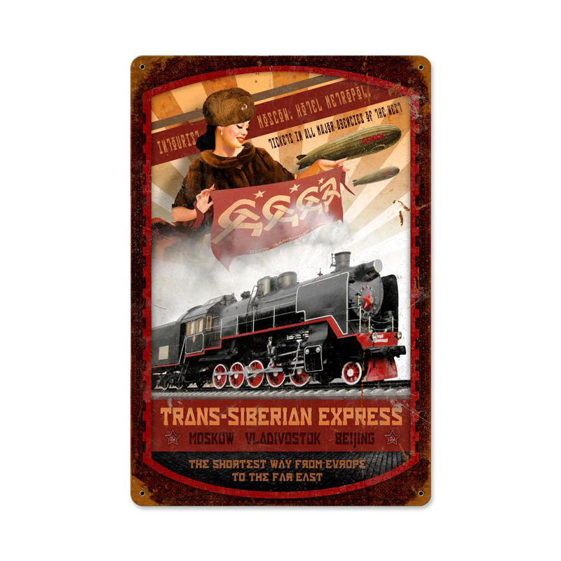 Trans Siberian Express Vintage Sign