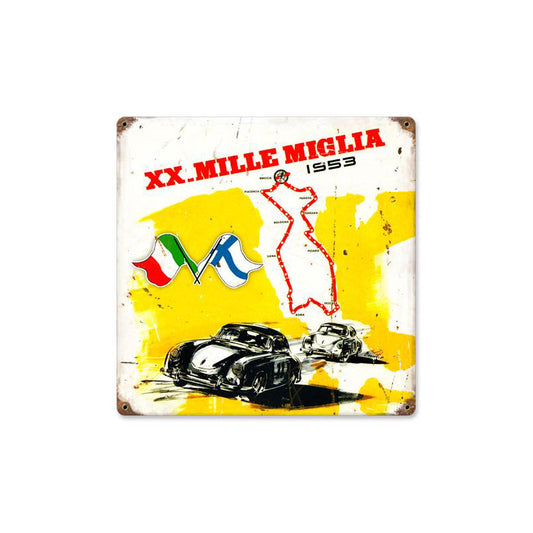 Mille Miglia Vintage Sign