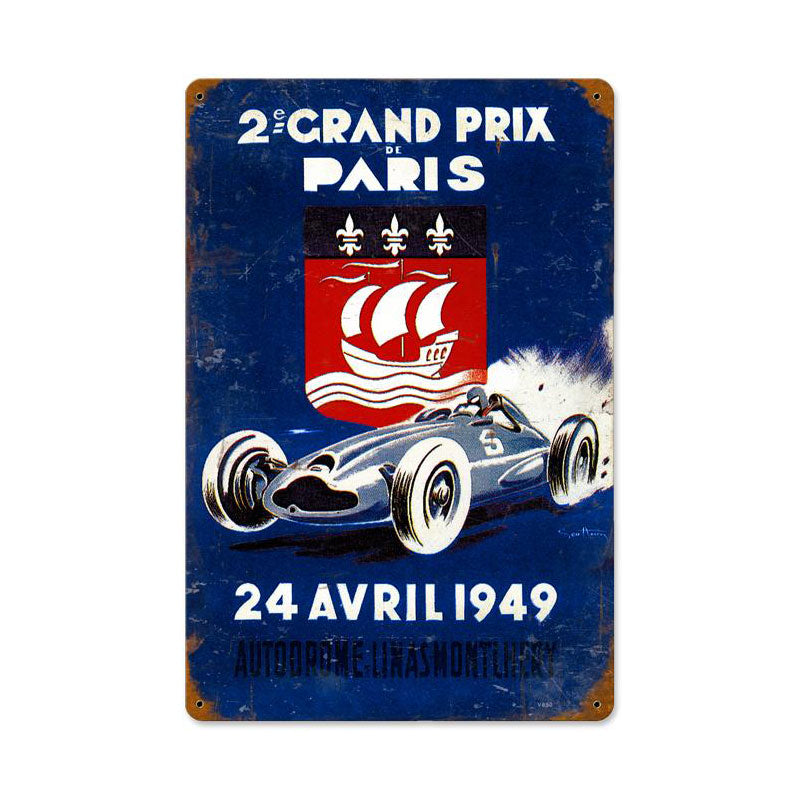 Grand Prix Paris Vintage Sign