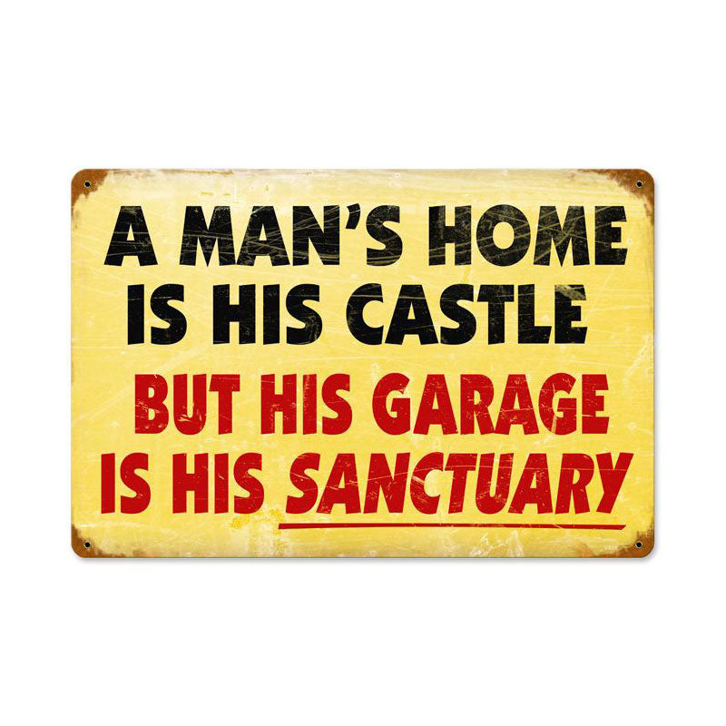 Mans Home Vintage Sign