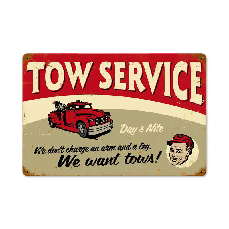 Tow Service Vintage Sign