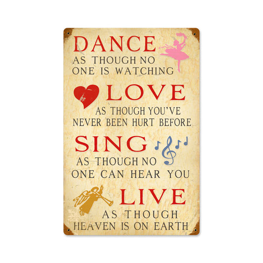 Dance Love Vintage Sign