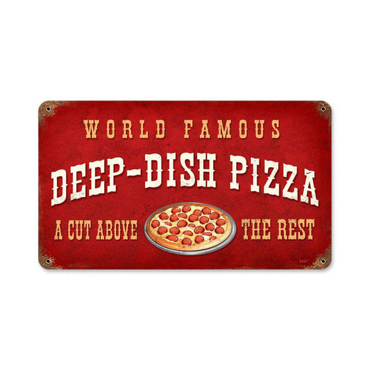 Deep Dish Pizza Vintage Sign