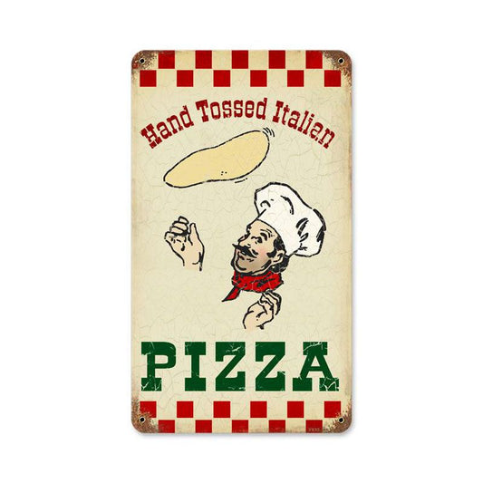 Hand Tossed Pizza Vintage Sign