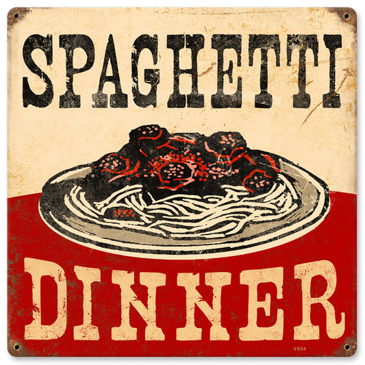 Spaghetti Dinner Vintage Sign