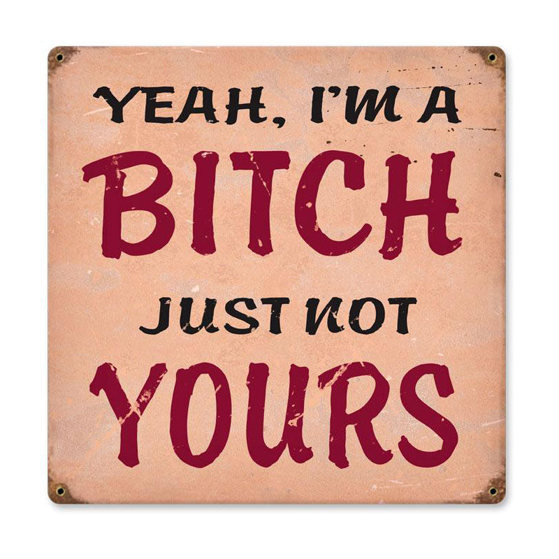 I'M A Bitch Vintage Sign