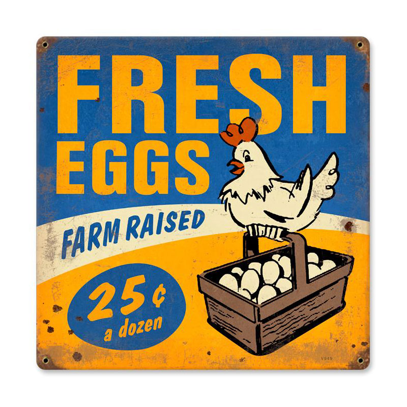 Fresh Eggs Vintage Sign