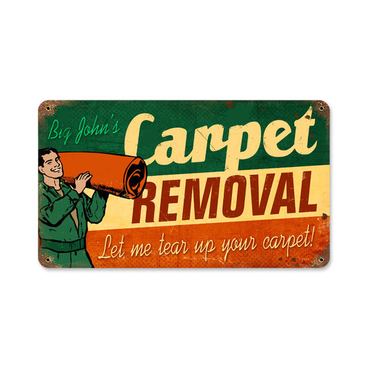 Carpet Removal Vintage Sign