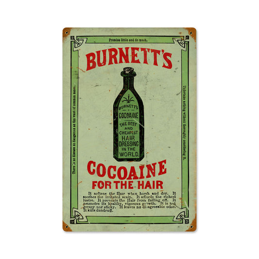 Burnett'S Cocoaine Vintage Sign